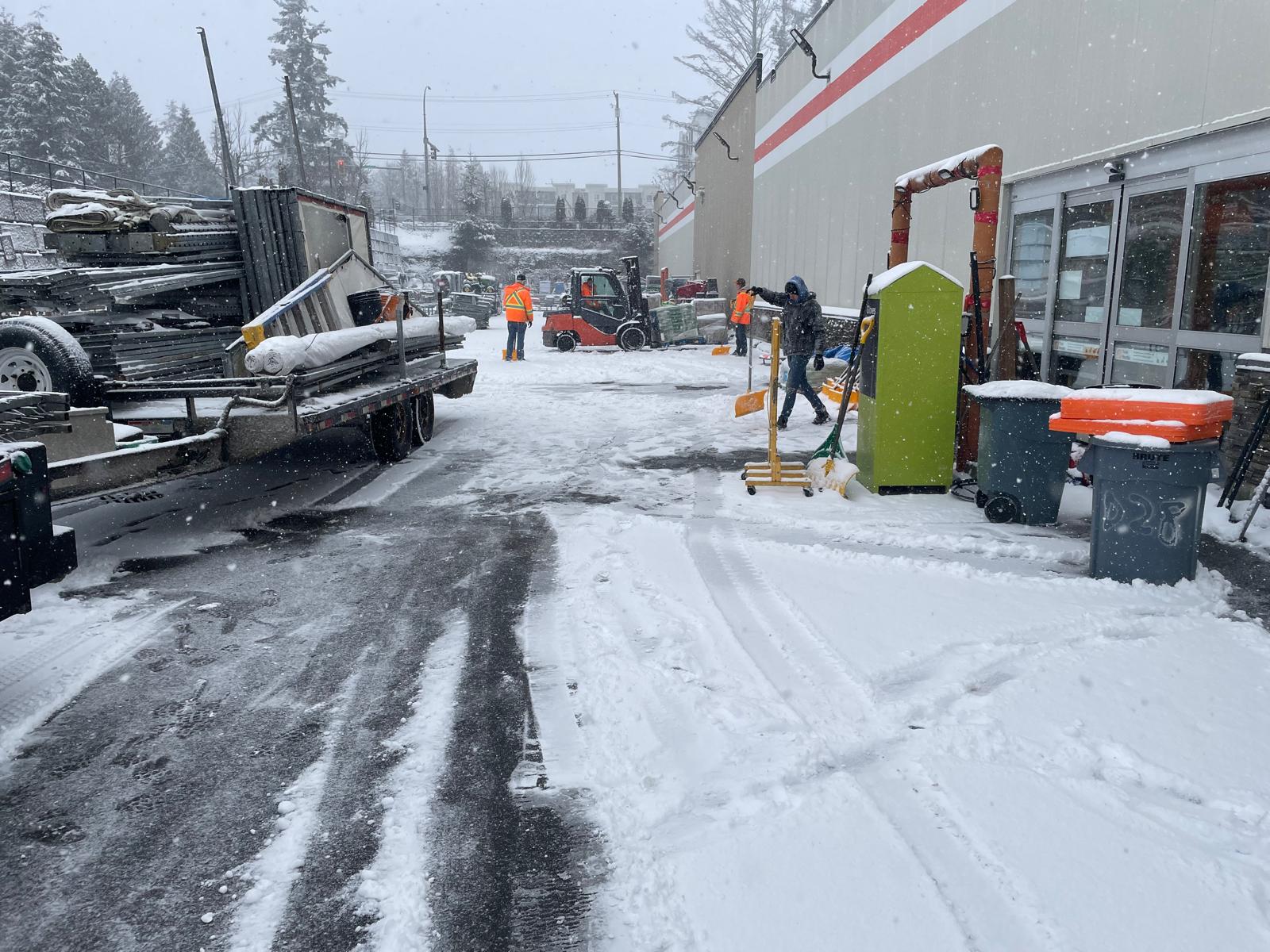 EDAPT crew working in winter snow conditions