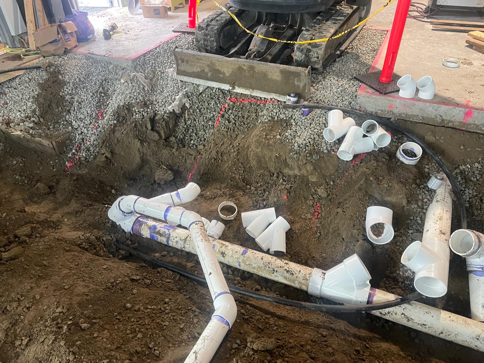 Plumbing and drainage pipe installation